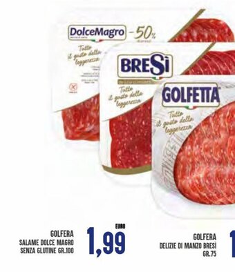 Golfera Salame Dolce Magro senza glutine 100 gr