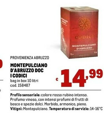 Metro Montepulciano d'Abruzzo offerta