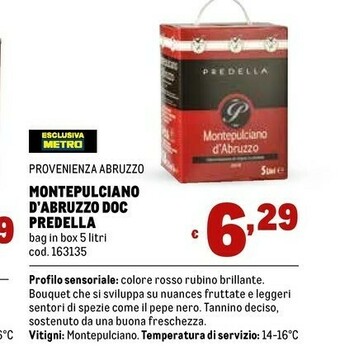 Metro Predella Montepulciano d'Abruzzo offerta