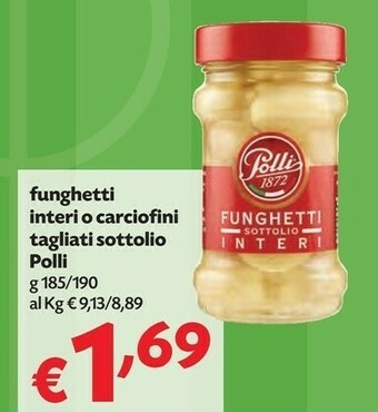 Polli Carciofini Sottolio Tagliati 185 G(ml)