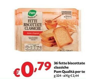 Pam Pam 36 Fette Biscottate Classiche offerta