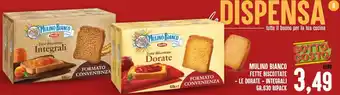 Iper Pellicano Barilla Mulino Bianco fette biscottate Le Dorate/Integrali 630 gr bipack offerta