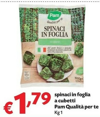Pam Pam Spinaci In Foglia A Cubetti offerta