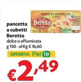 Pam Beretta Fratelli - Pancetta Affumicata A Cubetti 150 G(ml) offerta
