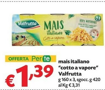 Pam Valfrutta Mais Italiano Cotto A Vapore offerta