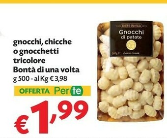 Pam Bonta Di Una Volta Gnocchi, Chicche O Gnocchetti Tricolore offerta