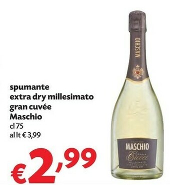 Pam Maschio Spumante Extra Dry Millesimato Gran Cuvée offerta