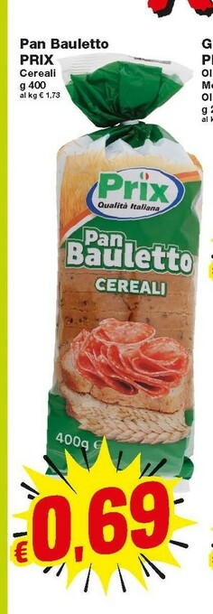 Prix Quality Mulino Bianco Pan Bauletto offerta