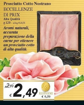 Prix Quality Prosciutto cotto offerta