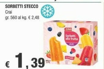 Crai Crai Sorbetti Stecco offerta