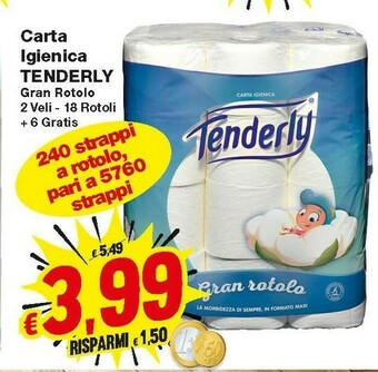Prix Quality Tenderly Carta igienica offerta