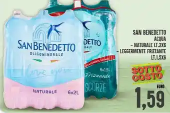 Iper Pellicano San Benedetto Acqua Naturale 2 lt x 6 / Leggermente frizzante 1,5 lt x 6 offerta