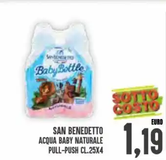 Iper Pellicano San Benedetto Acqua baby naturale pull-push 25 cl x 4 offerta