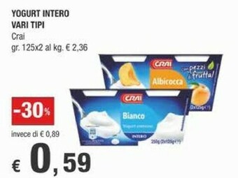 Crai Yogurt offerta