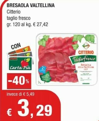 Crai Valtellina Bresaola offerta