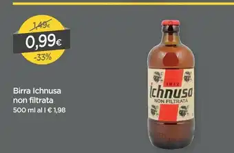 DPiù Ichnusa Birra Non Filtrata 500 G(ml) offerta