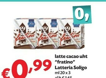 Pam Latteria Soligo Latte Cacao UHT Fratino offerta