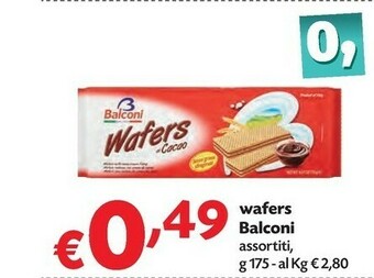 Pam Balconi Wafers Al Cacao offerta
