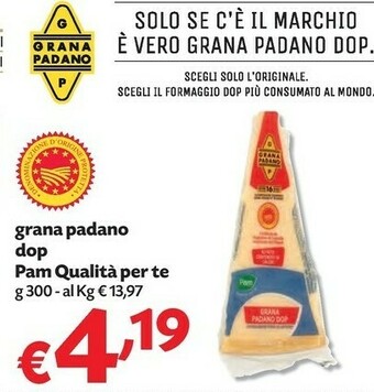 Pam Pam Grana Padano DOP Qualità Per Te offerta