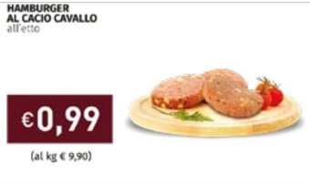 Prezzemolo e Vitale Hamburger Al Cacio Cavallo offerta