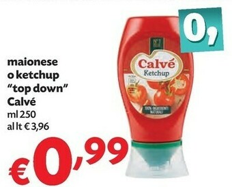 Pam Calvè Maionese O Ketchup Top Down offerta