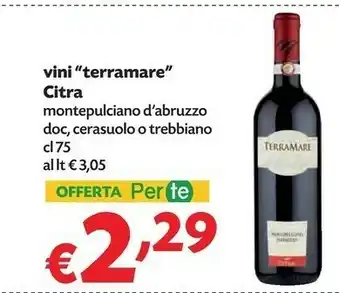 Pam Citra Vini Terramare offerta