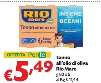 Pam Rio Mare Tonno All'Olio Di Oliva offerta