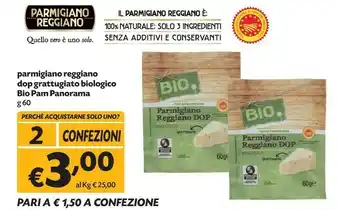 Pam Bio - Parmigiano Reggiano DOP Grattugiato Biologico 60 G(ml) offerta