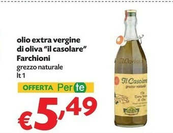 Pam Farchioni Olio Extra Vergine Di Oliva Il Casolare Grezzo Naturale Biologico offerta