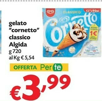 Pam Algida Gelato Cornetto Classico offerta