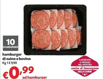 Pam Hamburger Di Suino E Bovino offerta