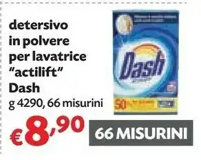 Pam Dash Detersivo In Polvere Per Lavatrice Actilift offerta