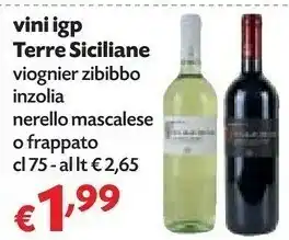 Pam Terre siciliane Vino offerta