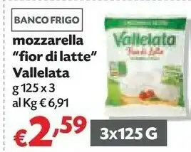 Pam Vallelata Mozzarella Fior Di Latte offerta