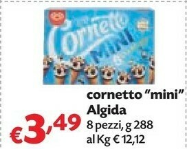 Pam Algida Cornetto Mini Classico Parfum Vanille 288 G(ml) offerta