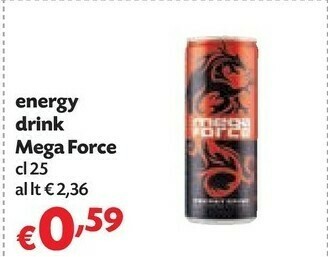 Pam Mega force Energy Drink offerta