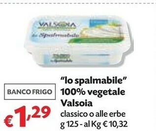 Pam Valsoia Lo Spalmabile 125 G(ml) offerta