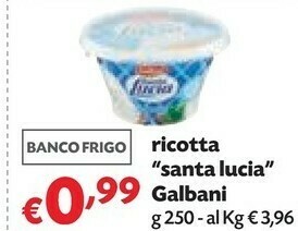 Pam Galbani Ricotta Santa Lucia 250 G(ml) offerta