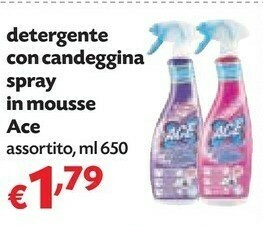 Pam Ace Detergente Con Candeggina Spray In Mousse offerta