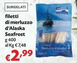 Seafrost Filetti Di Merluzzo D'Alaska