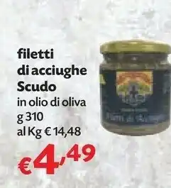 Panorama Marca Scudo Filetti Di Acciughe In Olio Di Oliva offerta