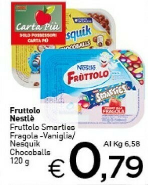 Crai Nestlè Fruttolo Yogurt Alla Fragola & Smarties 120 G(ml) offerta