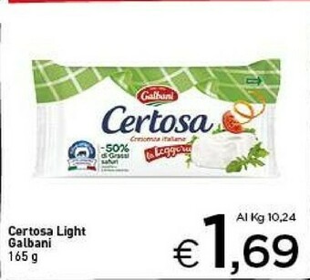 Crai Galbani Certosa Light Crescenza 165 G(ml) offerta