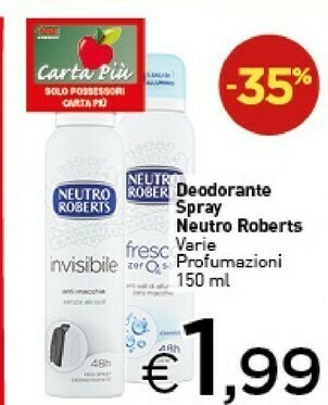 Crai Neutro Roberts Neutro Roberts Deodorante Spray offerta
