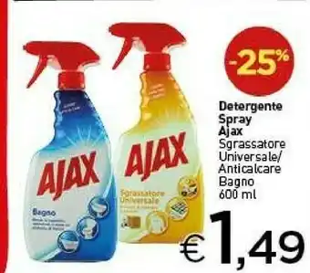 Crai Ajax Ajax Detergente Spray Sgrassatore Universale/ Anticalcare Bagno offerta