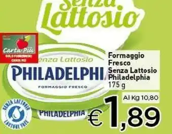 Crai Mondelez Mondelez - Philadelphia Classico Formaggio Fresco Senza Lattosio offerta