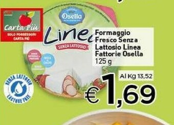 Crai Fattorie Osella Formaggio Fresco Linea Senza Lattosio 125 G(ml) offerta