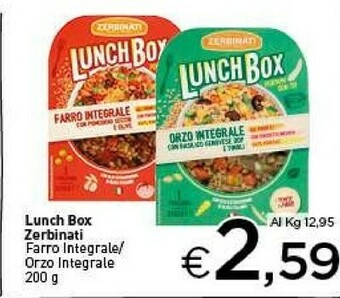 Crai Zerbinati Lunch Box Orzo Integrale Con Basilico Genovese DOP E Pinoli 200 G(ml) offerta