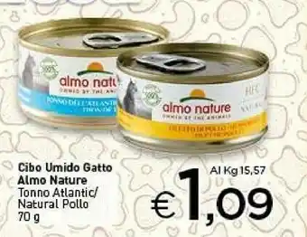 Crai Almo Nature Cibo Umido Gatto Tonno Atlantic/ Natural Pollo offerta