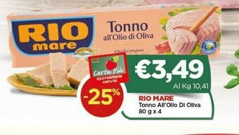Crai Rio Mare Tonno All'Olio Di Oliva offerta